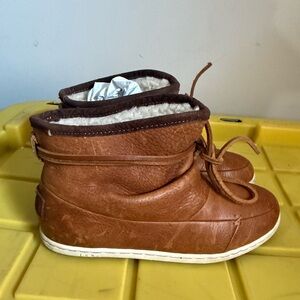 Hub Women's Tan Leather Ankle Boots